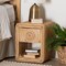 Bali & Pari Rosina Bohemian Natural Rattan 1-Drawer Nightstand 244-13678-ZORO - alternate 3